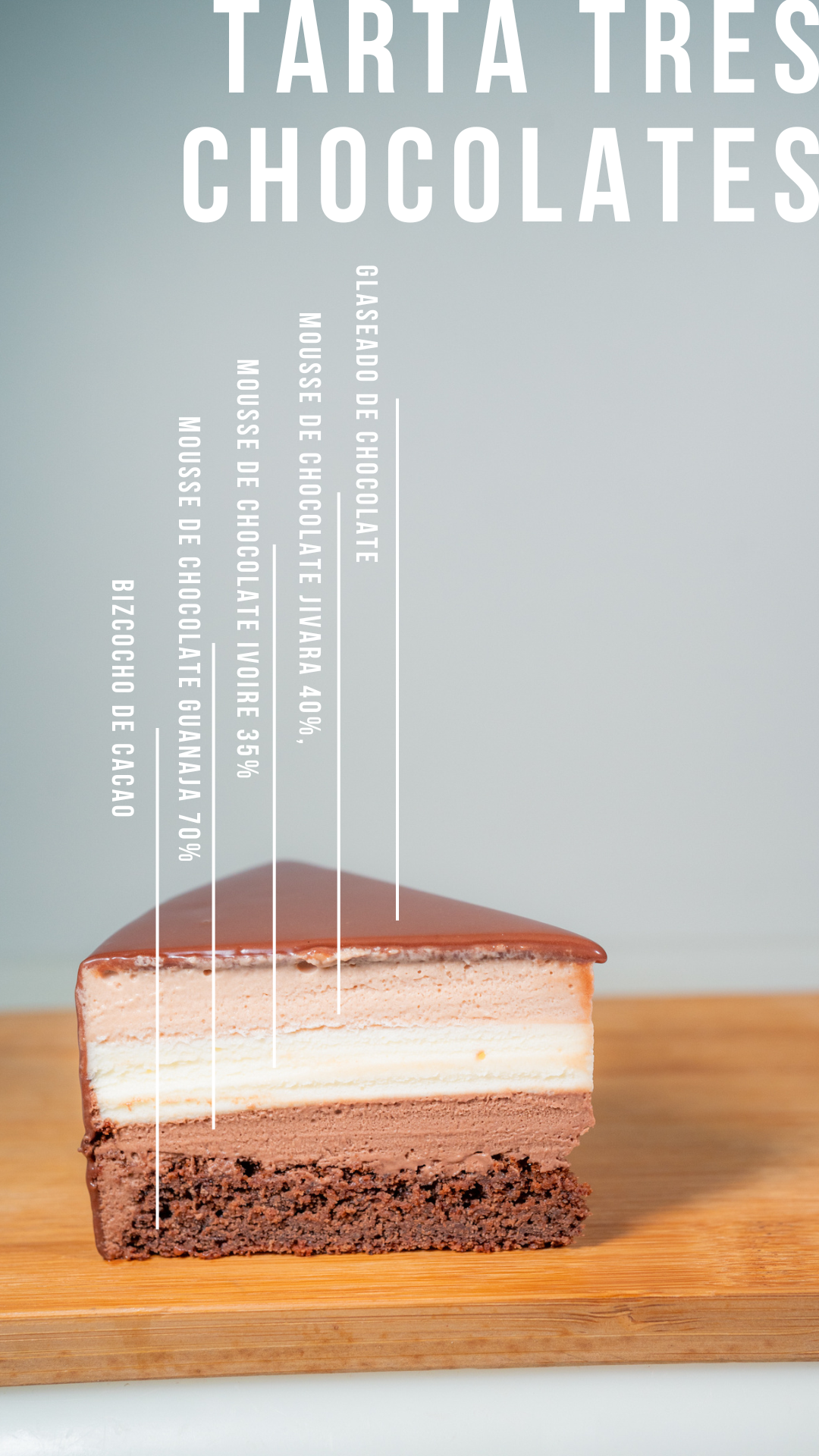 Three chocolate cake