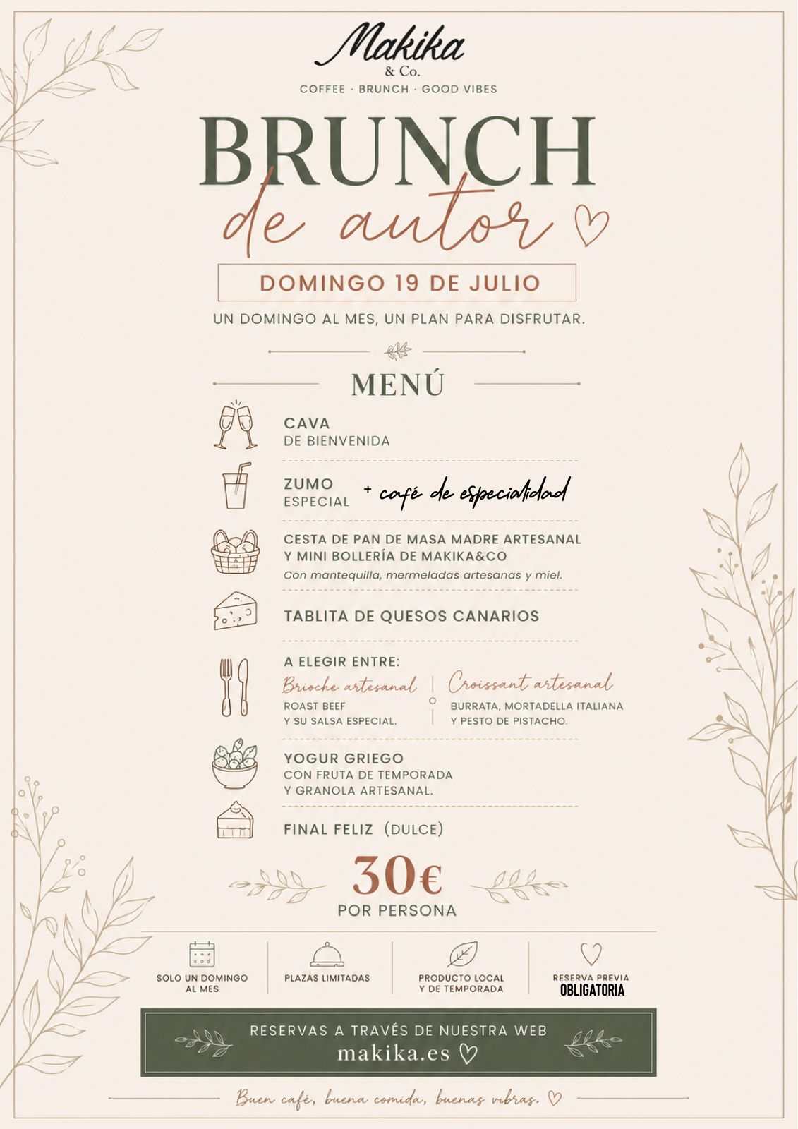 BRUNCH ESPECIAL en Makika & Co.
