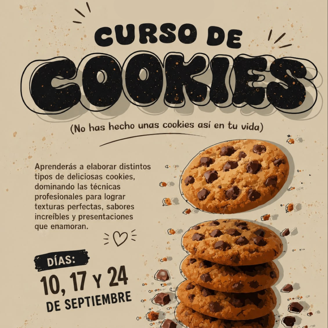 Curso de Cookies SEPTIEMBRE (Reserva tu plaza por 20€)