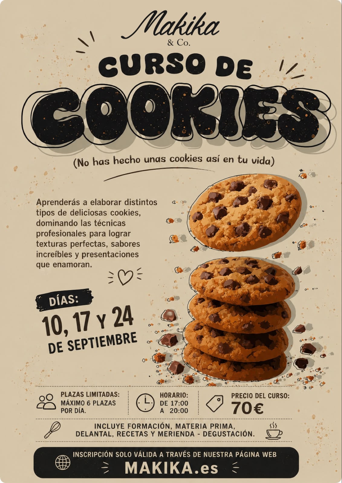 Curso de Cookies SEPTIEMBRE (Reserva tu plaza por 20€)